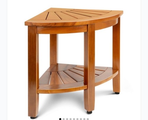 Premium teak corner shower - premium, 18"