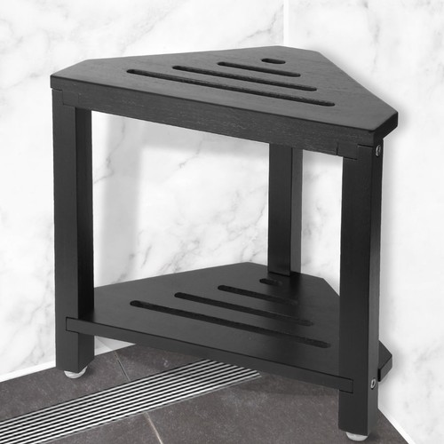 Acacia wood black corner - black,